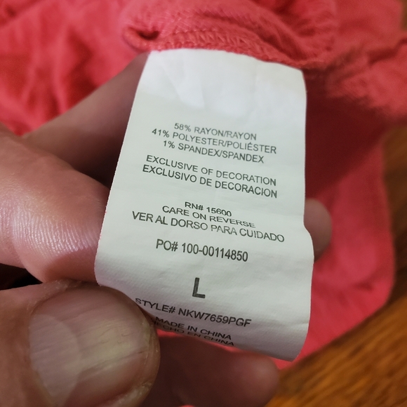 Rewind Red Button-Front Top - Picture 5 of 7